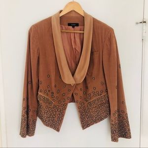 SUNO Camel Corduroy Blazer with Silk Lining
